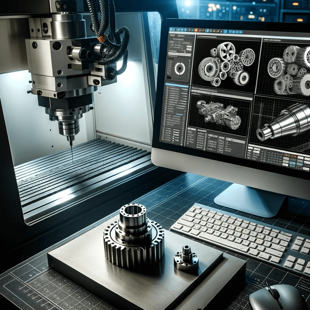 CNC machinery in action